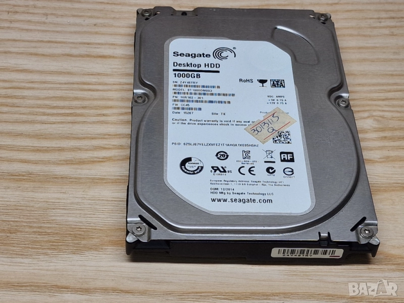 1TB DVR камери 1000GB хард диск за видеонаблюдение DVR или PC тествани Seagate ST1000DM003, снимка 1