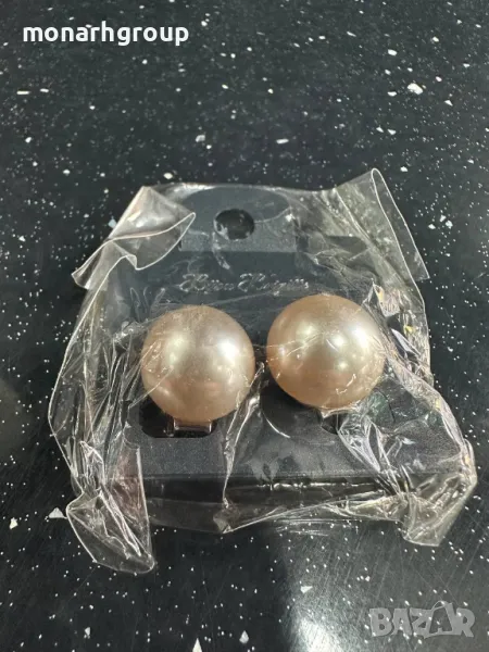 Стоманени обеци  тип"Перли", снимка 1