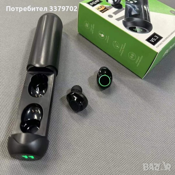 Безжични слушалки BQ40 Bluetooth V5.3, 300 mAH, калъф за зареждане, Водоустойчиви, спортни слушалки, снимка 1