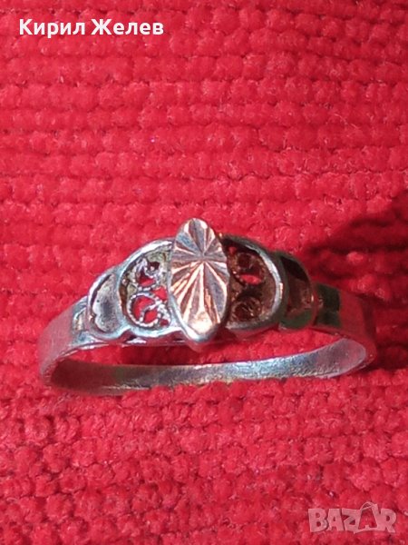 СРЕБЪРЕН АРТ НУВО ОРНАМЕНТИРАН ПРЪСТЕН СРЕБРО 925 АНГЛИЯ РЪЧНА ИЗРАБОТКА УНИКАТ 25839, снимка 1