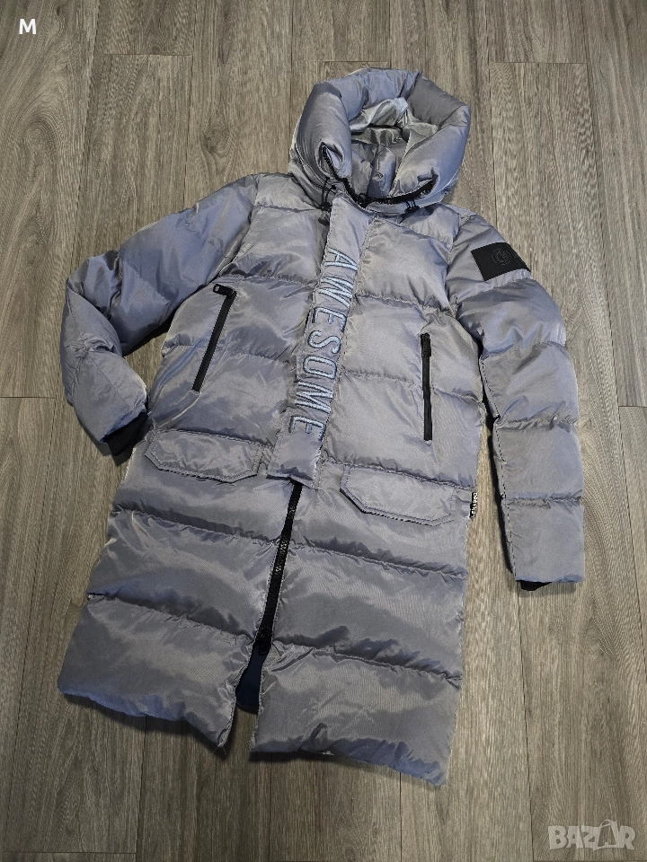 Жестоко мъжко зимно сиво яке LENASSO PREMIUM, снимка 1