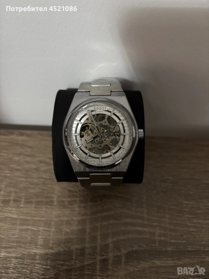 Механичен мъжки часовник Tissot PRX със скелетен циферблат, снимка 1