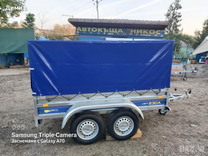 Туристическо ремарке VESTA LIGHT 23DA с брезент и шпригли H-120, снимка 1