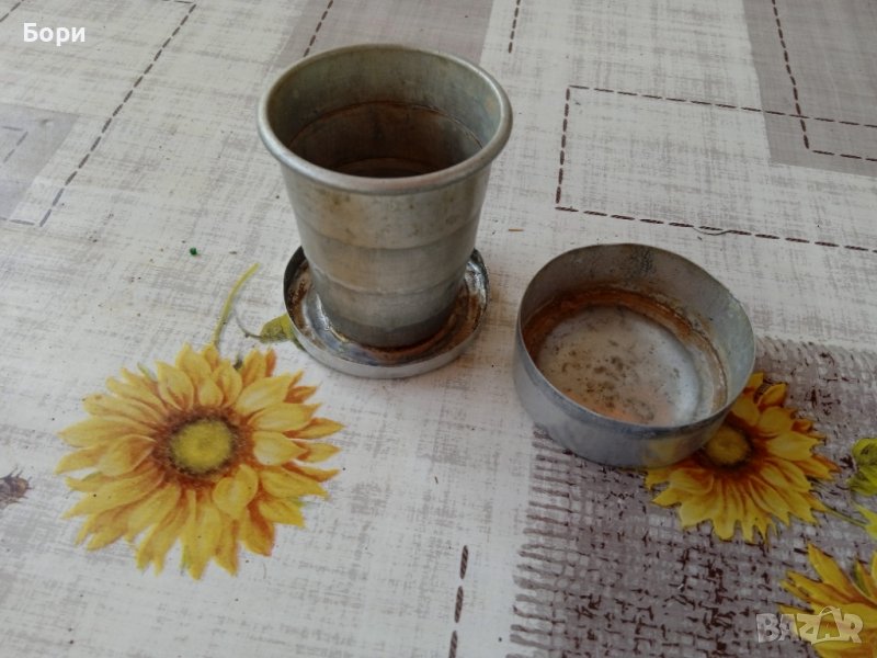 Сгъваема чаша метална, снимка 1