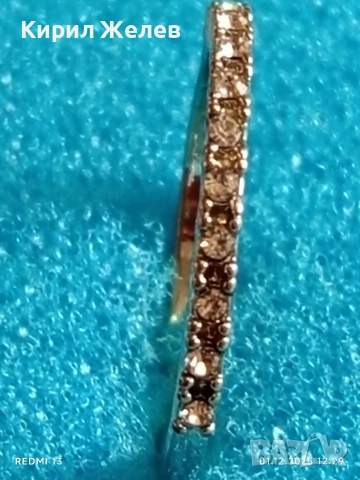 Дамски сребърен пръстен тип ПОЛОВИН ВЕЧНОСТ с инкрустирани кристали стил и елегантност 52391, снимка 8 - Пръстени - 52606508