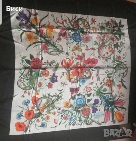 Gucci/Гучи-шал,коприна , снимка 5 - Шалове - 28208274