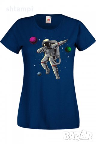Дамска Тениска Dabbing astronaut,Изненада,Повод,Подарък,Празник, снимка 1 - Тениски - 37643186