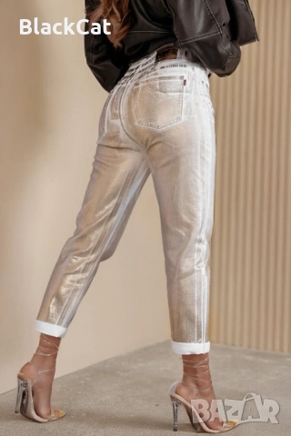 Златисти Дънки, снимка 2 - Дънки - 52657099