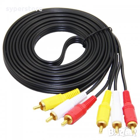 Кабел 3 Чинча на 3 Чинча 1.5 м. Digital One SP00108 Cable 3 RCA to 3 RCA-M, снимка 2 - Други - 28755763