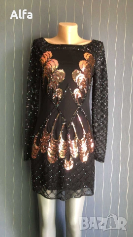 Рокля с паети - уникат!, снимка 2 - Рокли - 53328581