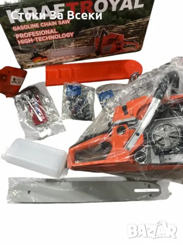 Бензинов Верижен Трион KraftRoyal 4,6kW 40см - Мощност и Прецизност за Професионални Резултати, снимка 5 - Други инструменти - 50385877