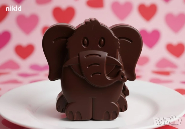 Слон голяма форма силиконов молд за кекс шоколад гипс десерти торта сладкиш , снимка 2 - Форми - 52944530