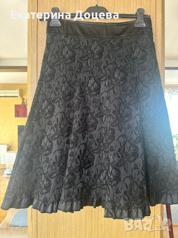 Черна пола дантела, снимка 2 - Поли - 51160793