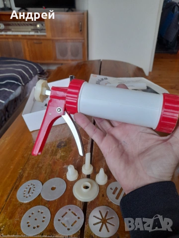 Стар шприц,преса за сладки Ломоносов, снимка 4 - Антикварни и старинни предмети - 53334355