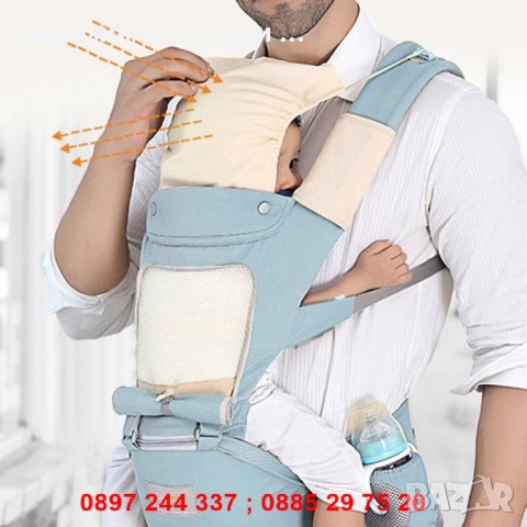 Ергономично кенгуру за деца с подвижен стол от 0 до 36 месеца, снимка 10 - Кенгура и ранички - 28262127