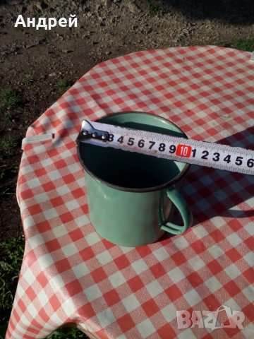 Старо емайлирано канче,чаша #7, снимка 6 - Антикварни и старинни предмети - 29058032