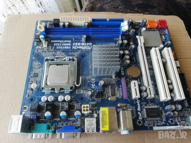 Дънна платка ASRock G41M-GS3 Socket 775 +CPU, снимка 2 - Дънни платки - 32722689