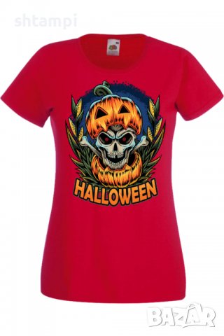 Дамска тениска Halloween 01,Halloween,Хелоуин,Празник,Забавление,Изненада,Обичаи,, снимка 4 - Тениски - 38144850