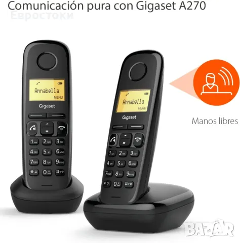 Безжичен телефон Gigaset A270 Duo, снимка 3 - Стационарни телефони и факсове - 49708109