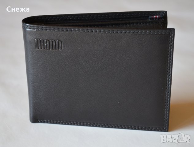 Mano MOLLIS M19851 черен хоризонтален портфейл, снимка 3 - Портфейли, портмонета - 26750518