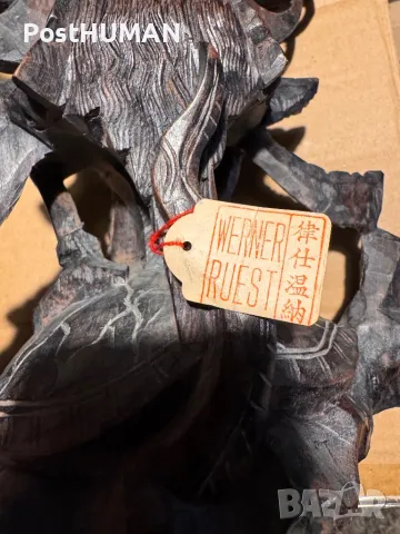 Статуетка Вишну върху Гаруда - дърворезба, снимка 9 - Антикварни и старинни предмети - 48220435