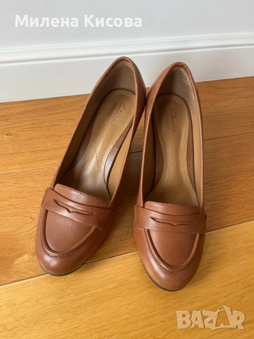 Нови кожени обувки Clarks 37, снимка 3 - Дамски обувки на ток - 52983923
