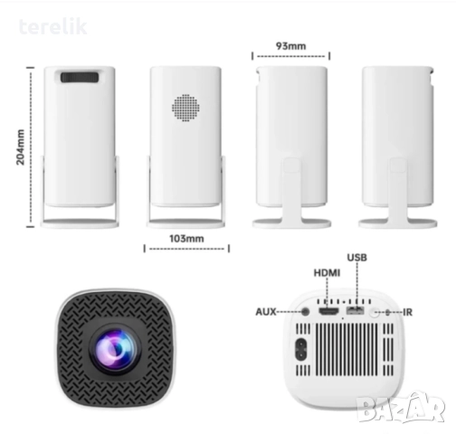 % Нов S40Max 450 Смарт проектор и игрова конзола с 35 000 вградени игри 4K, Android 11, снимка 7 - Плейъри, домашно кино, прожектори - 52379644