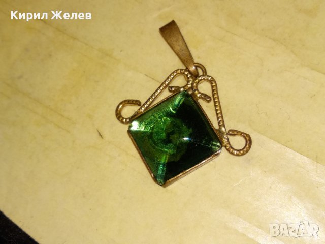 СТАР БРОНЗОВ КРИСТАЛЕН МЕДАЛЬОН АЖУРНА МАЙСТОРСКА РЪЧНА ИЗРАБОТКА 37051, снимка 4 - Антикварни и старинни предмети - 39954978