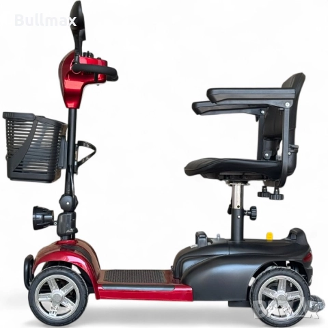 Електрическа четириколка BULLMAX N1, Електрическа спирачка, 350W, Сгъваема, Червена, снимка 8 - Инвалидни колички - 52570108