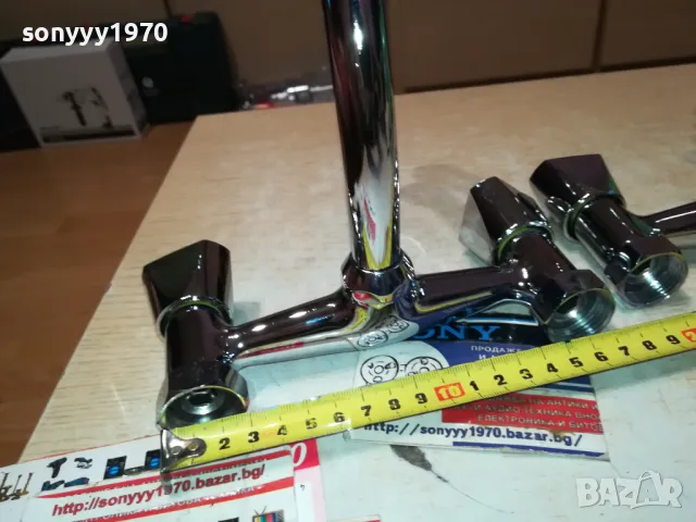 СМЕСИТЕЛ ЗА СТЕНА-ЧЕШМА С ДВЕ ВРЪТКИ 2111241021, снимка 14 - Смесители - 48048157