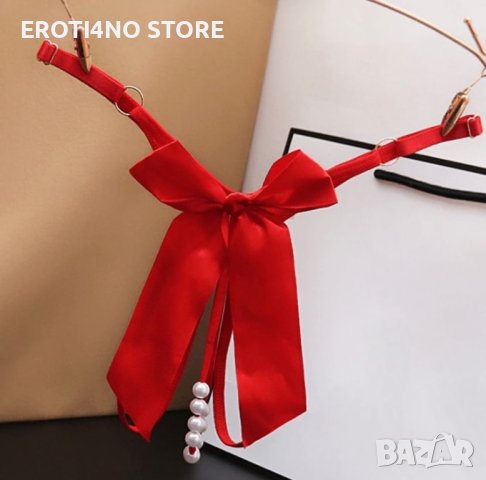 Дамски прашки панделка с перли, снимка 2 - Бельо - 43576006