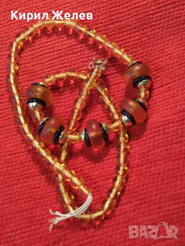 ИЗИСКАНО МЪНИСТЕНО КРИСТАЛНО РЕТРО КОЛИЕ МАЙСТОРСКА ИЗРАБОТКА с НУЖДА от ЛЕКА РЕСТАВРАЦИЯ 47335, снимка 7 - Колиета, медальони, синджири - 47309110