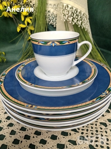 Winterling Bavaria дебел кобалтов кант, снимка 9 - Чинии - 52611706