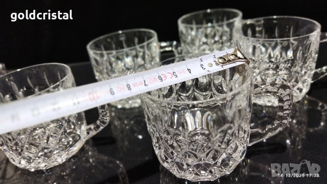 кристални чаши за чай кафе, снимка 5 - Антикварни и старинни предмети - 32731709