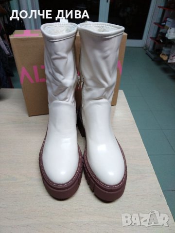  НАМАЛЕНИЕ-Дамски боти м. 591 светло бежави, снимка 2 - Дамски боти - 38829347