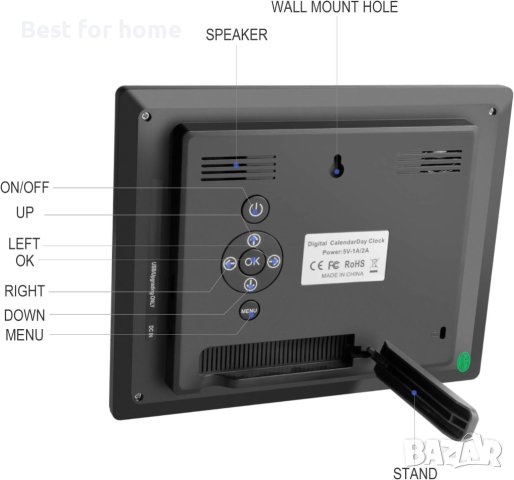Цифров голям часовник -календар- фоторамка Exmate, снимка 7 - Други - 43510583