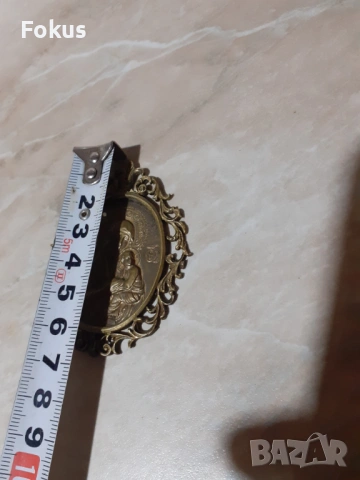 Панагия богородица медальон икона религия месинг, снимка 6 - Антикварни и старинни предмети - 53356683