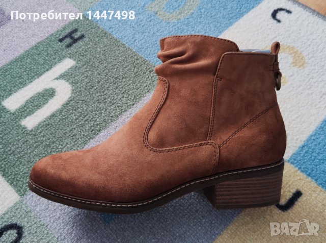 TAMARIS bootie1-25329-25 Camel 310 – Женски боти , снимка 2 - Дамски боти - 43805184