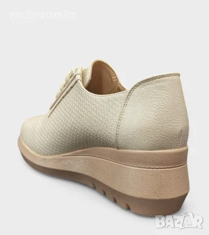 Дамски ежедневни обувки на платформа A2388-5 beige, снимка 3 - Дамски ежедневни обувки - 49452989