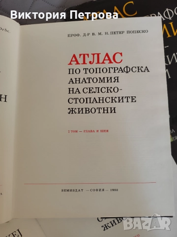 Атлас по топографска анатомия на селскостопанските животни Том 1, 2 и 3, снимка 2 - Специализирана литература - 52815137