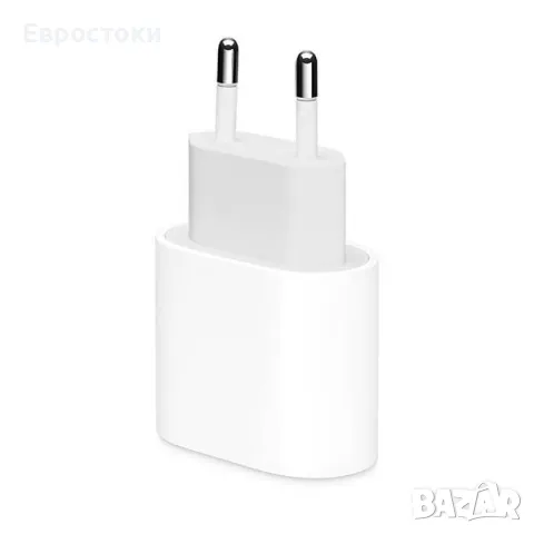 20W USB-C Power Adapter, от контакт към USB Type C (ж), бяло
