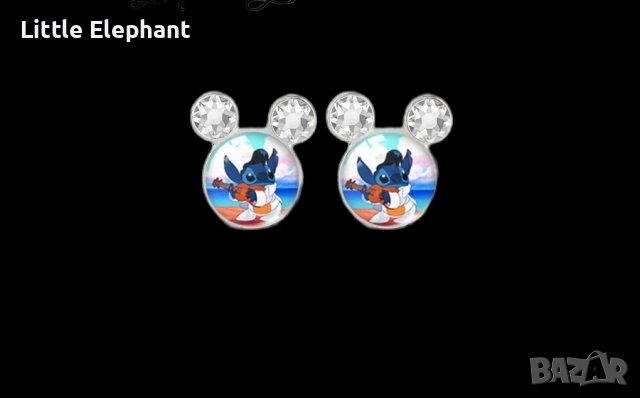 Sale Обеци Стич,glass,guitar"Hawaii"/нови