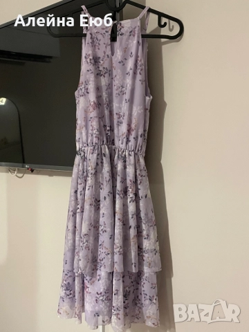 Пастелно лилава къса рокля, снимка 6 - Рокли - 52739761