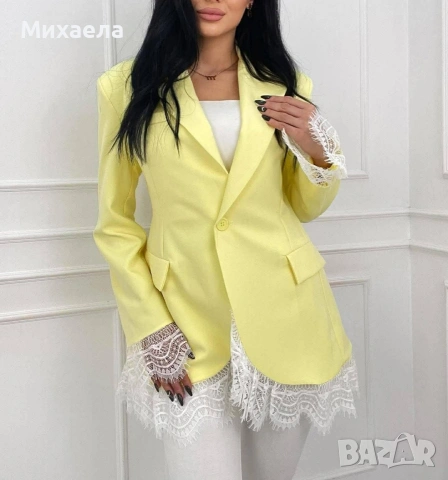 Дамско сако с дантела - няколко цвята - 33€, снимка 4 - Сака - 53283845