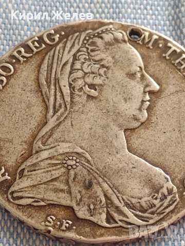 Сребърна монета 1 талер 1780г. Ранен Рестрайк Мария Терезия 13799, снимка 2 - Нумизматика и бонистика - 42930225