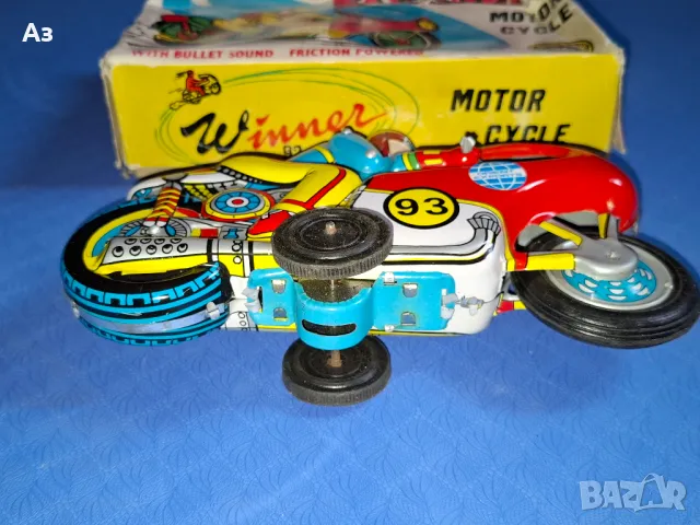 Made in India ламаринен мотор Winner Motor Cycle от 1973 година, снимка 5 - Колекции - 50175192