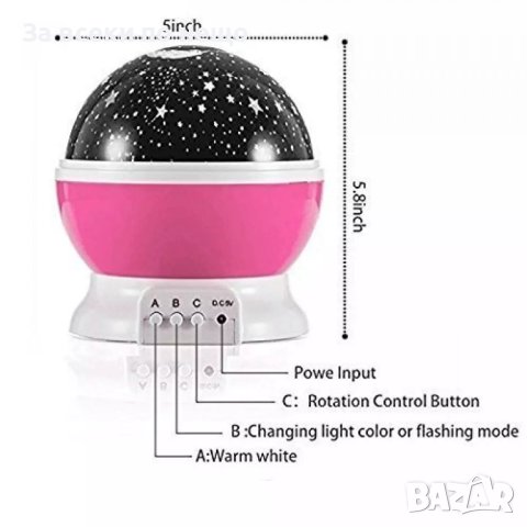 Проектор Star Master, 4 x LED, USB, функция на въртене, снимка 1 - Други - 43243258