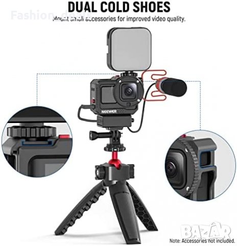 Нов Комплект видео клетка алуминиева кутия с микрофонен аудио адаптер, снимка 4 - Чанти, стативи, аксесоари - 40177039