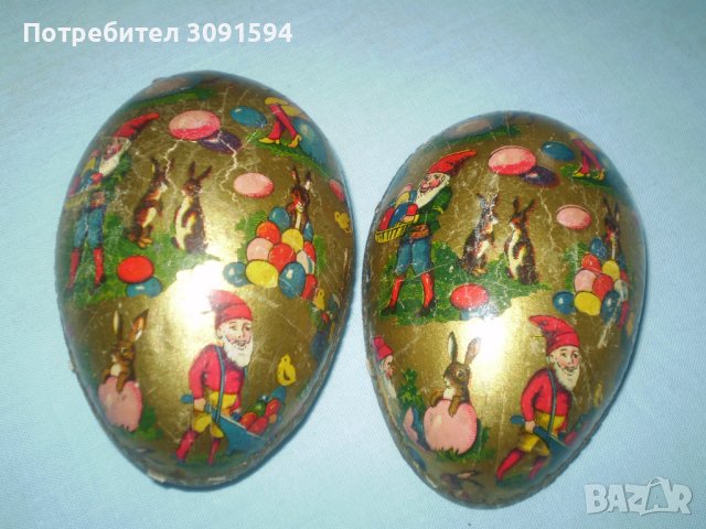 Папие маше старо яйце кутийка за великденска украса, снимка 5 - Антикварни и старинни предмети - 36896803