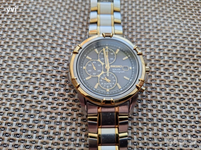 Мъжки часовник Seiko solar chronograph v172-OAJO, снимка 6 - Мъжки - 51156644